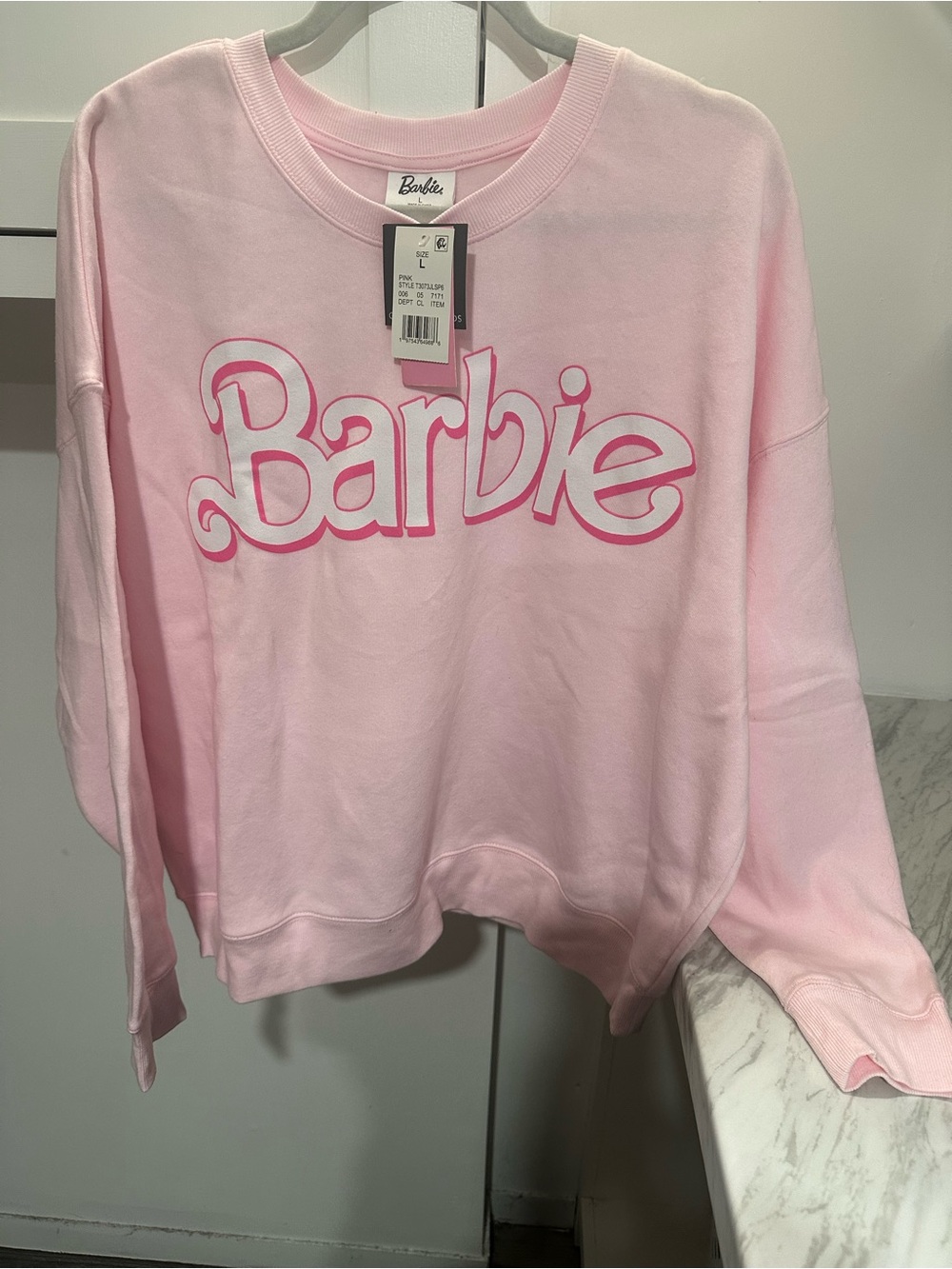 Barbie Light Pink Logo Sweatshirt